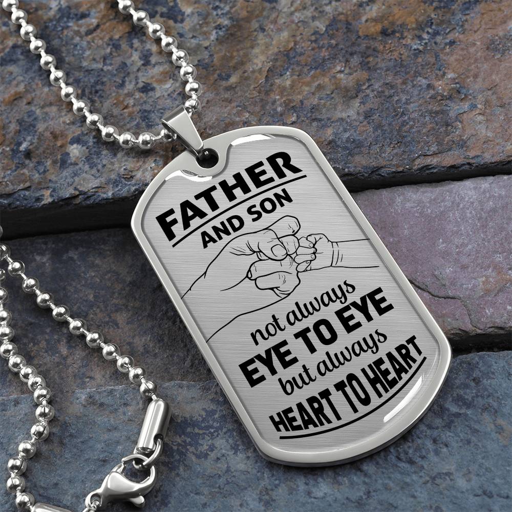 father and son dog tag