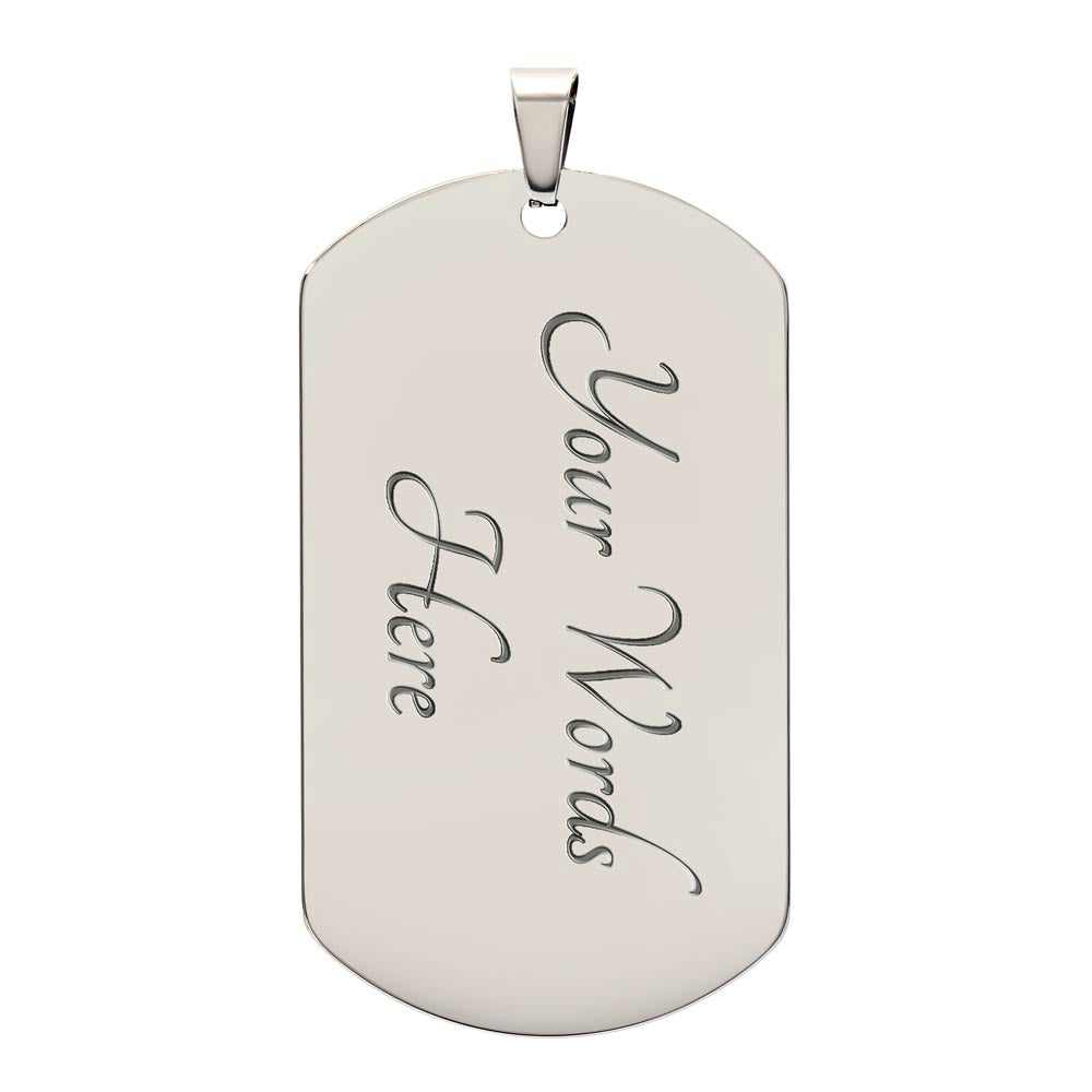 i love dad dog tag