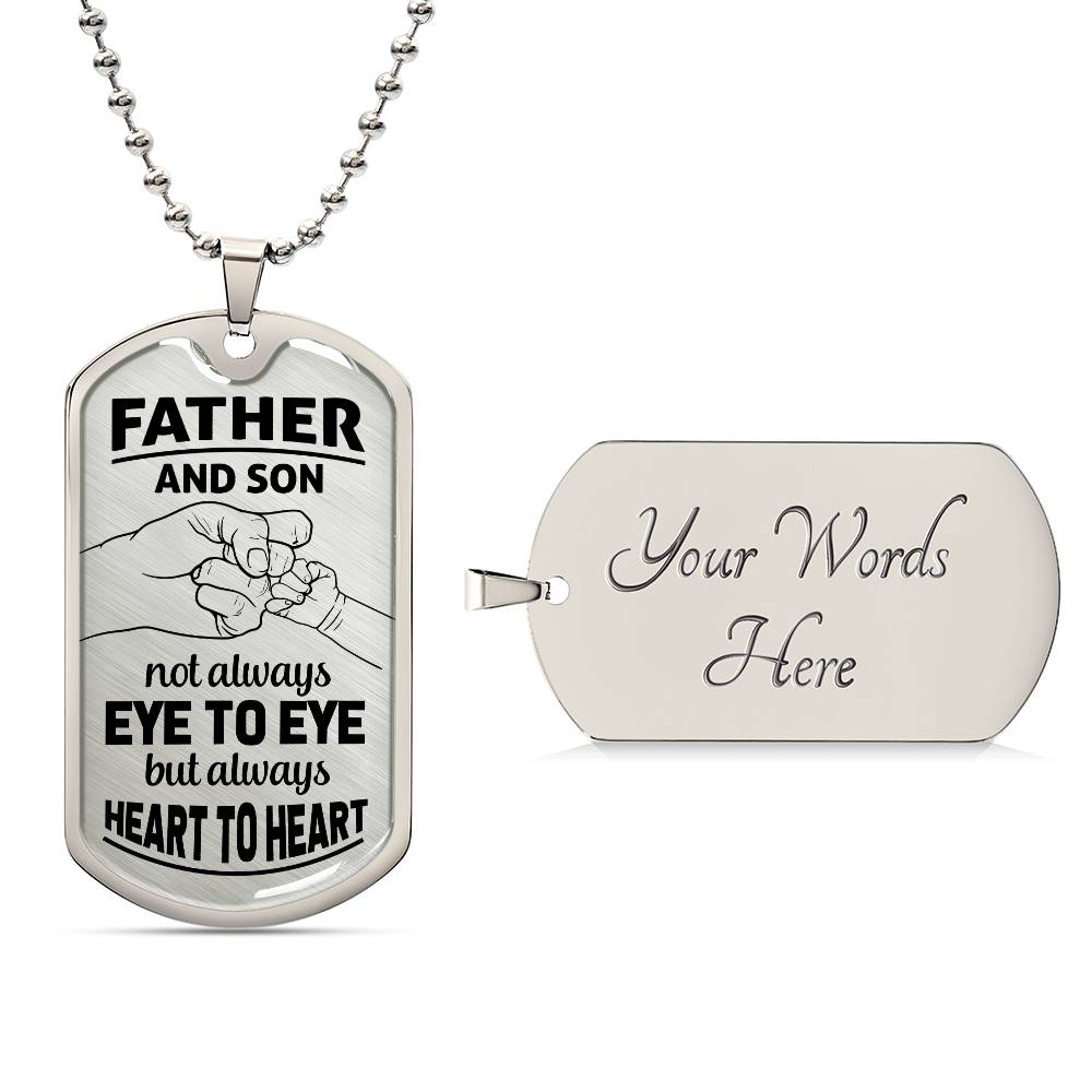 father and son dog tag