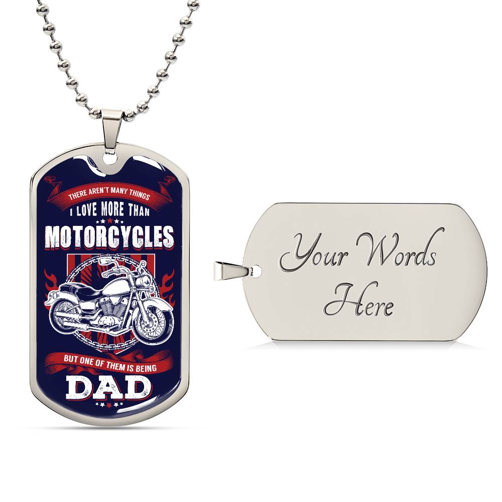 i love dad dog tag