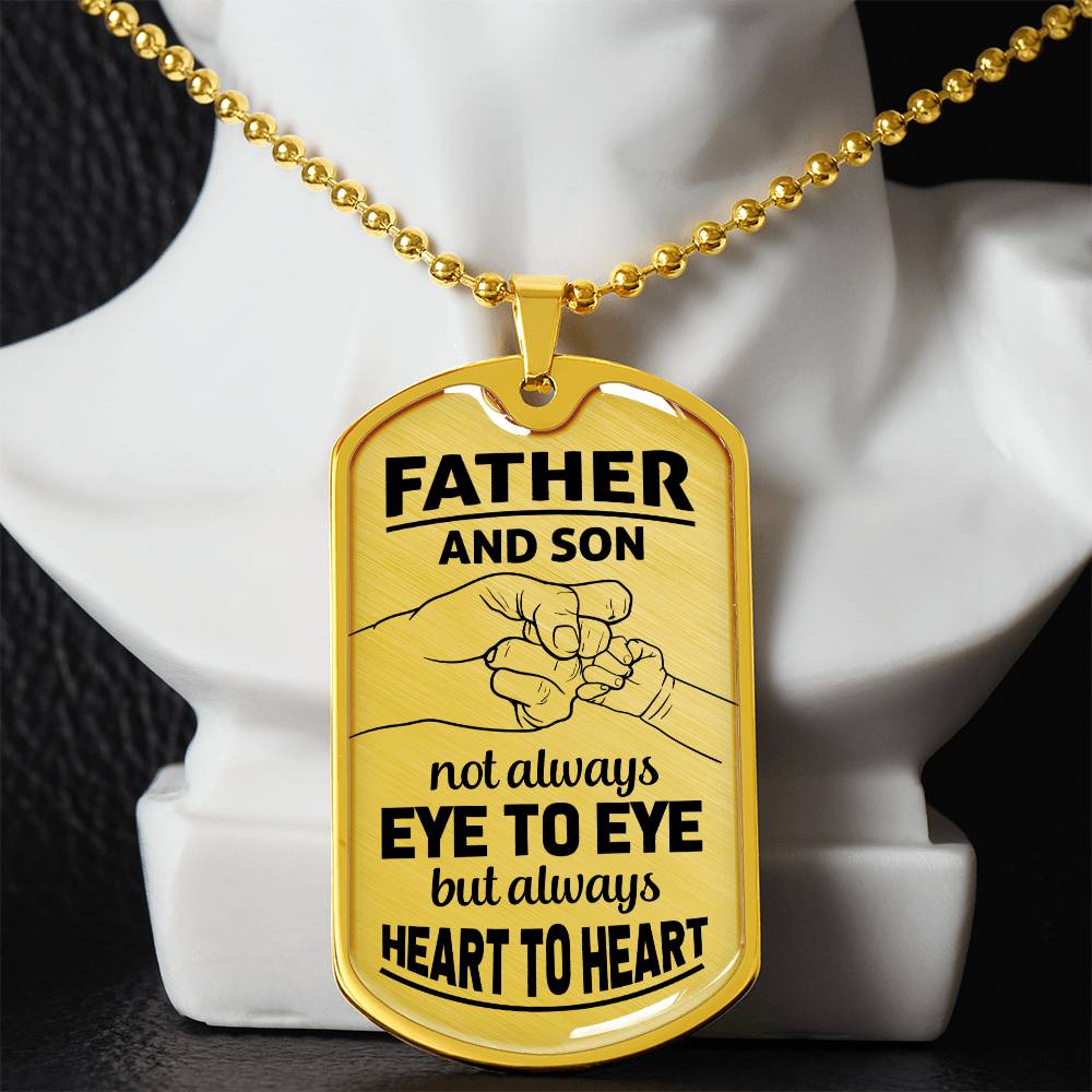 father and son dog tag