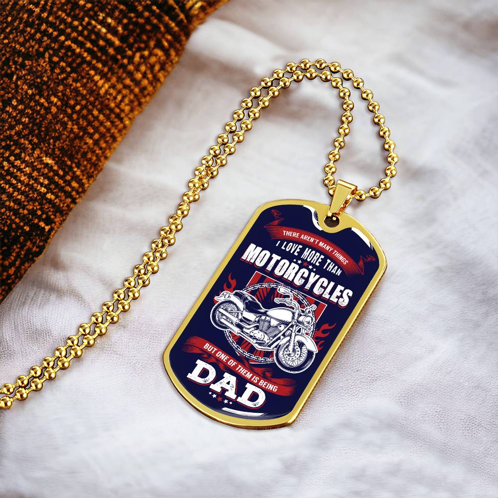 i love dad dog tag