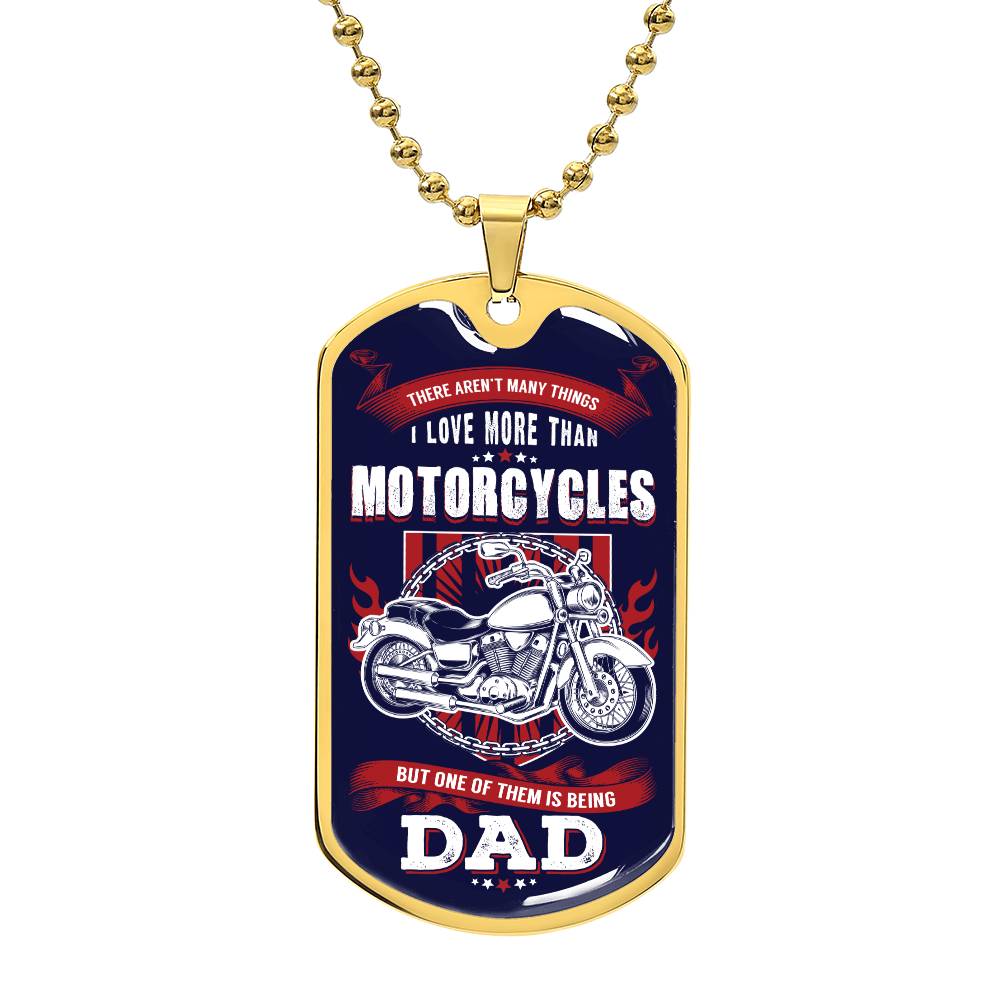 i love dad dog tag