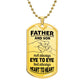 father and son dog tag