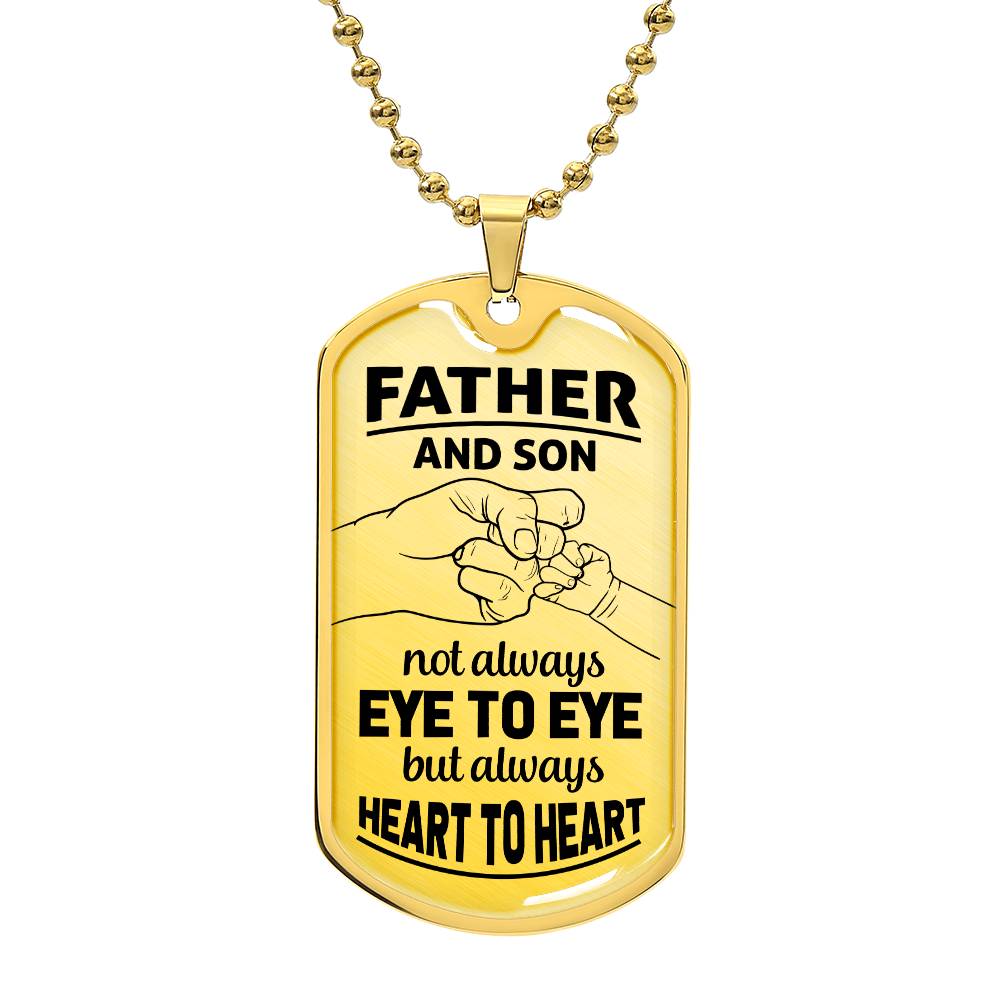 father and son dog tag