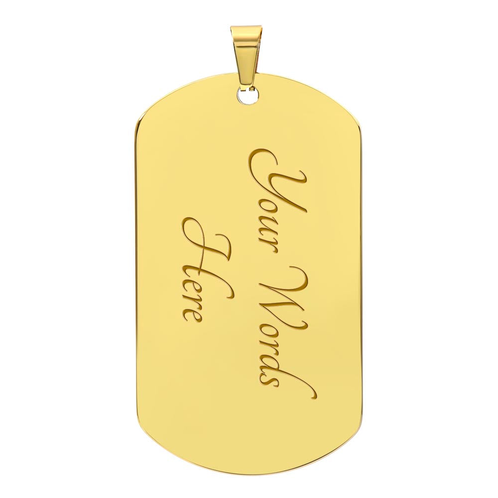 i love dad dog tag