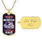 i love dad dog tag