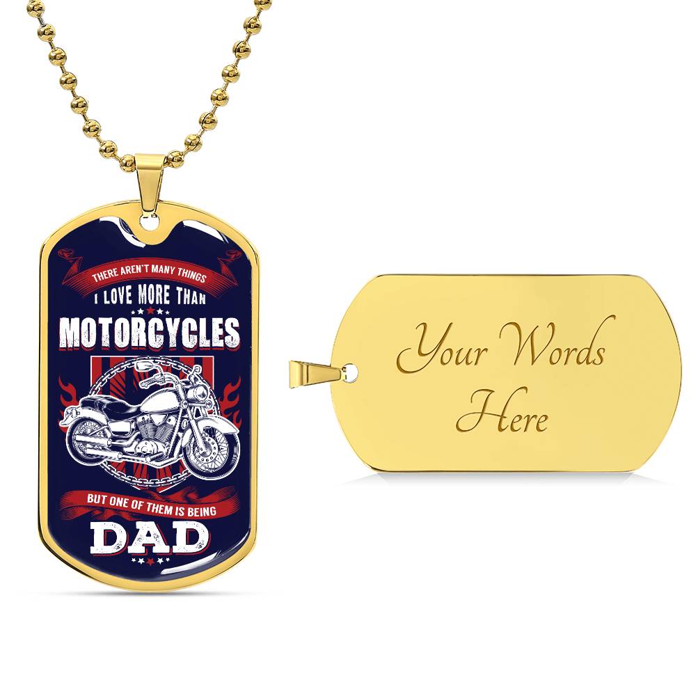 i love dad dog tag