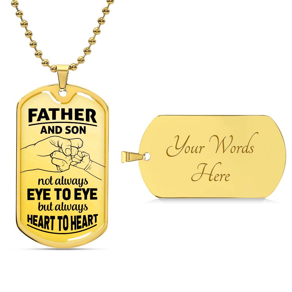 father and son dog tag