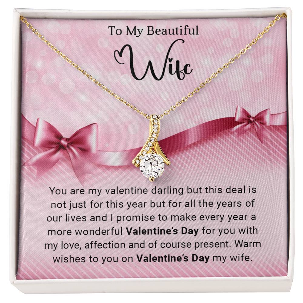 To My Wife - Valentine's Day Gift - Alluring Beauty Necklace