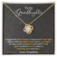 To My Granddaughter, You_ll Feel My Love Within This - Love Knot Necklace
