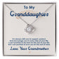 To My Granddaughter, I Love You For The Rest Of My Life - Love Knot Necklace