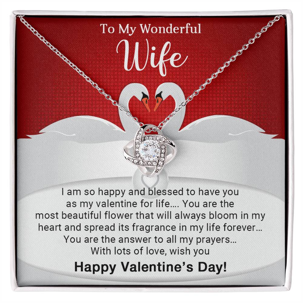 To My Wife - Valentine's Day Gift - Love Knot Necklace