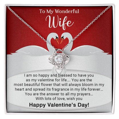 To My Wife - Valentine's Day Gift - Love Knot Necklace