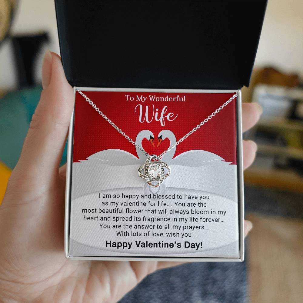 To My Wife - Valentine's Day Gift - Love Knot Necklace