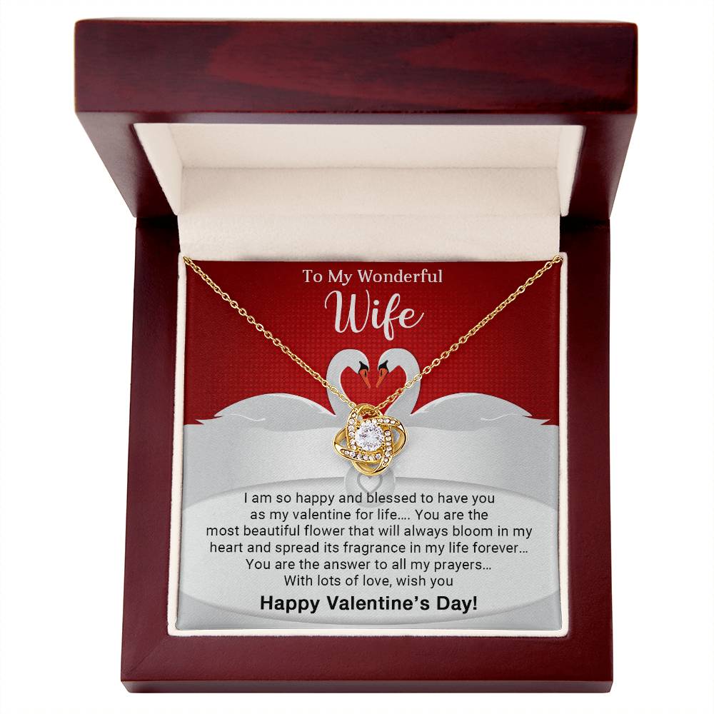 To My Wife - Valentine's Day Gift - Love Knot Necklace