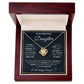 To My Daughter, I Will Always Carry You In My Heart - Love Knot Necklace