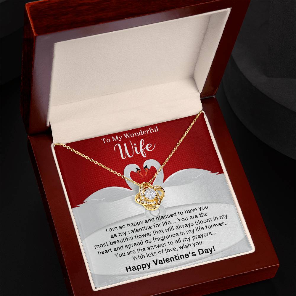 To My Wife - Valentine's Day Gift - Love Knot Necklace