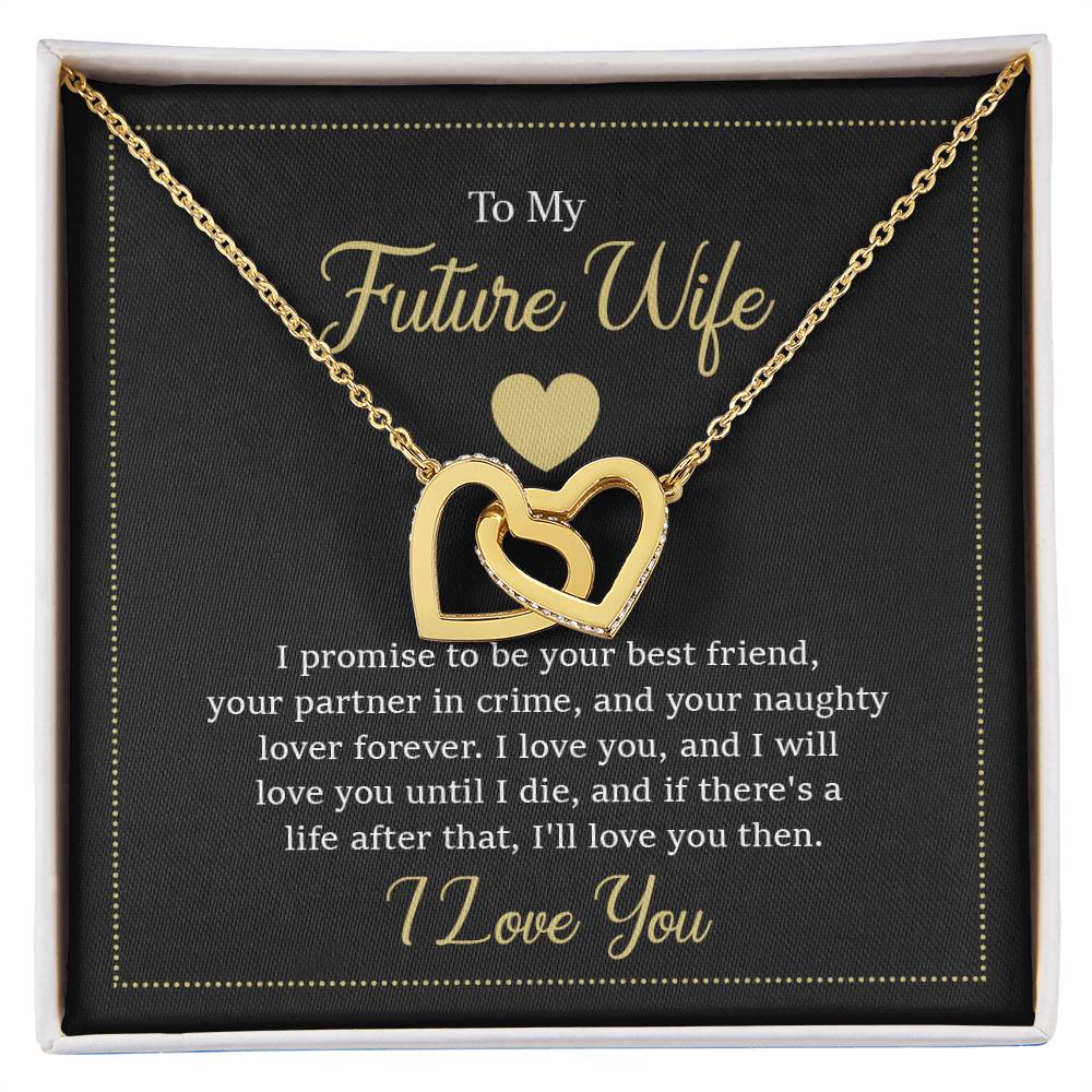To My Future Wife - Interlocking Hearts Necklace