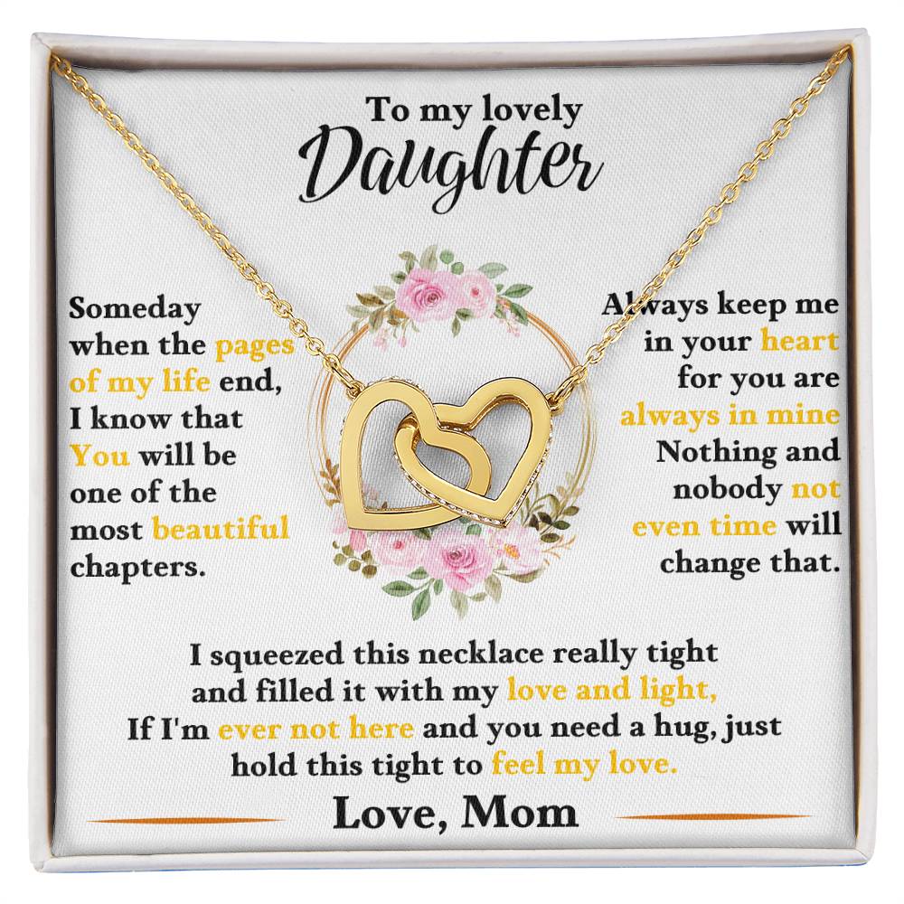 To my daughter Interlocking Hearts Necklace