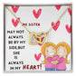 My Sister interlocking hearts