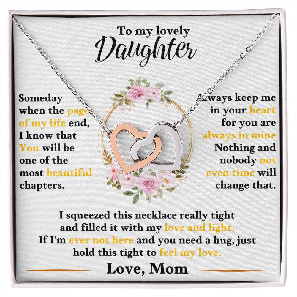 To my daughter Interlocking Hearts Necklace