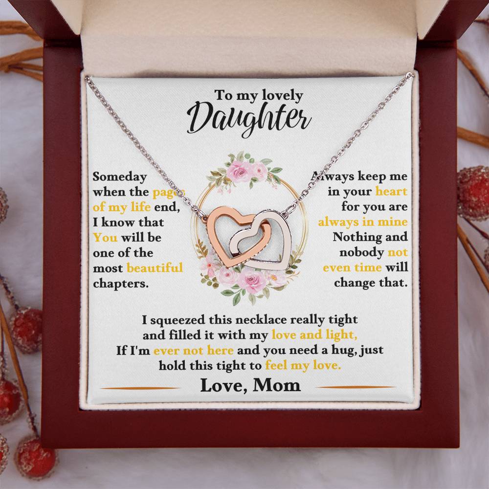 To my daughter Interlocking Hearts Necklace