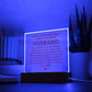 To My Wonderful Husband - Valentine's Day Gift - Acrylic Square Plaque