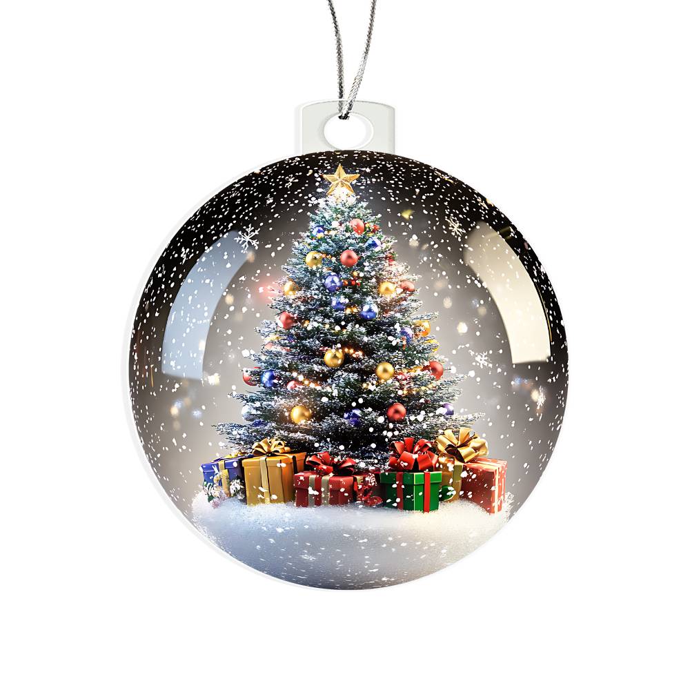 Globe 3D Christmas Acrylic Ornament