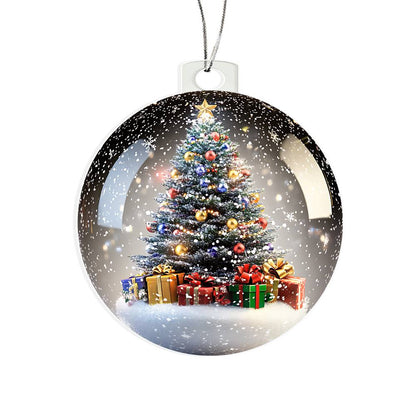 Globe 3D Christmas Acrylic Ornament