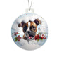 3D Dog christmas Acrylic Ornament