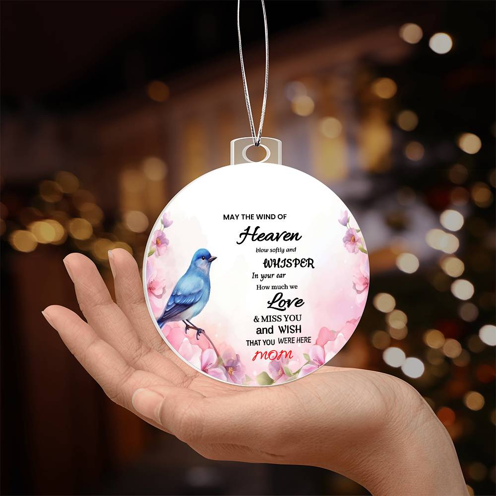 MOM in heaven Acrylic Ornament