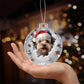 3D Dog  christmas Acrylic Ornament