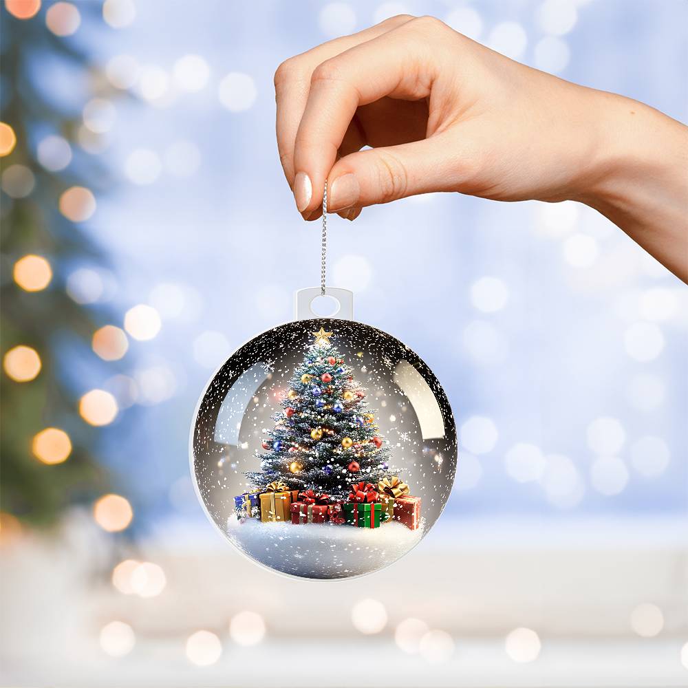 Globe 3D Christmas Acrylic Ornament