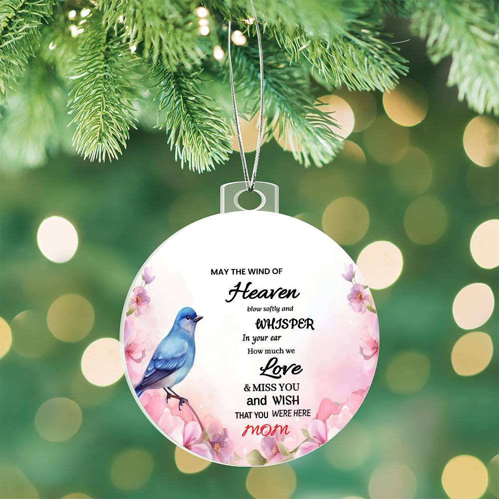 MOM in heaven Acrylic Ornament