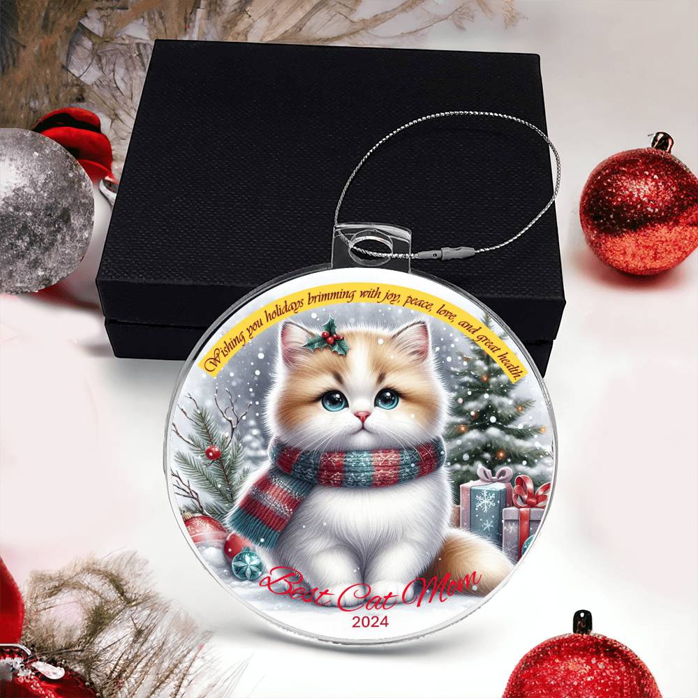 Best Cat Mom Acrylic Ornament