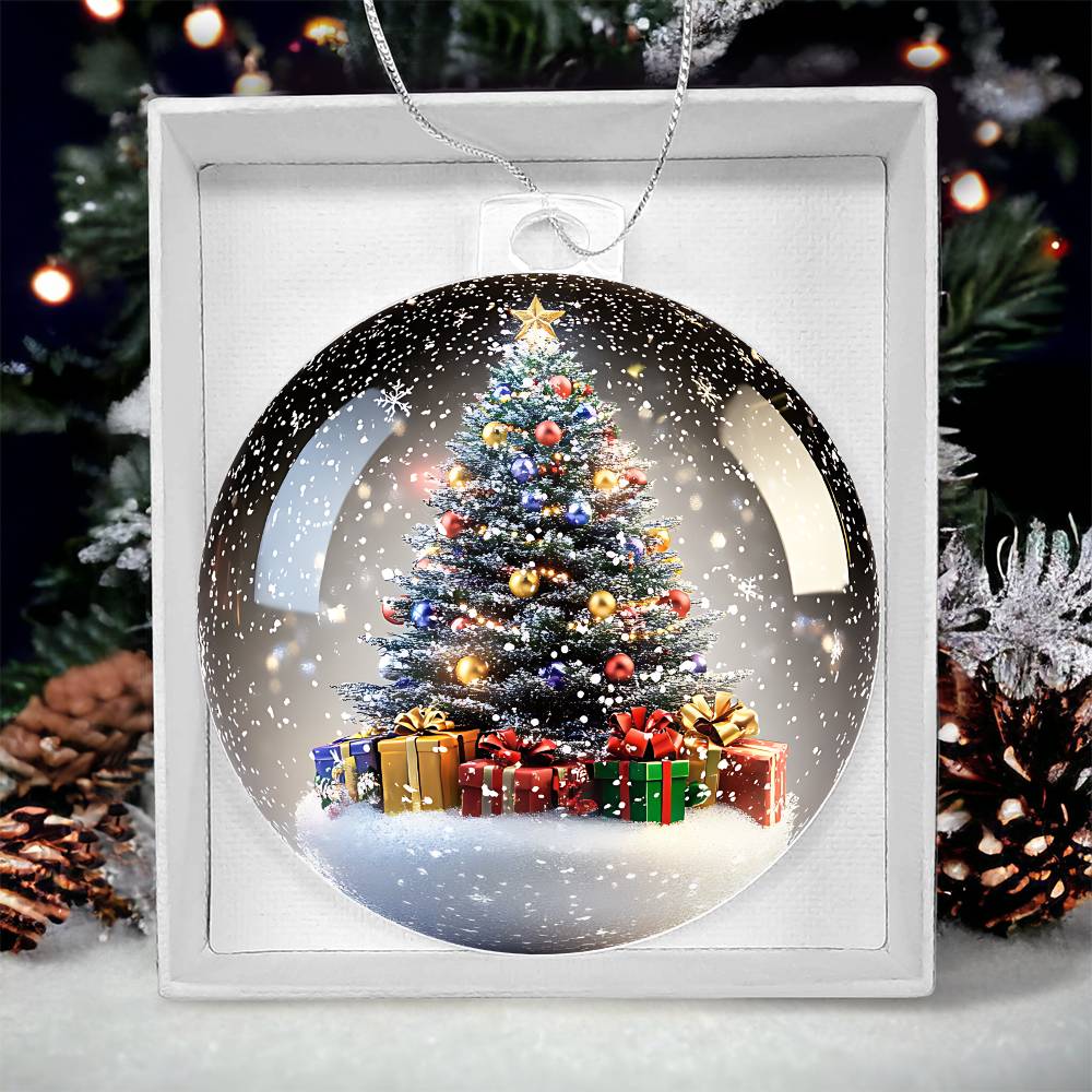 Globe 3D Christmas Acrylic Ornament