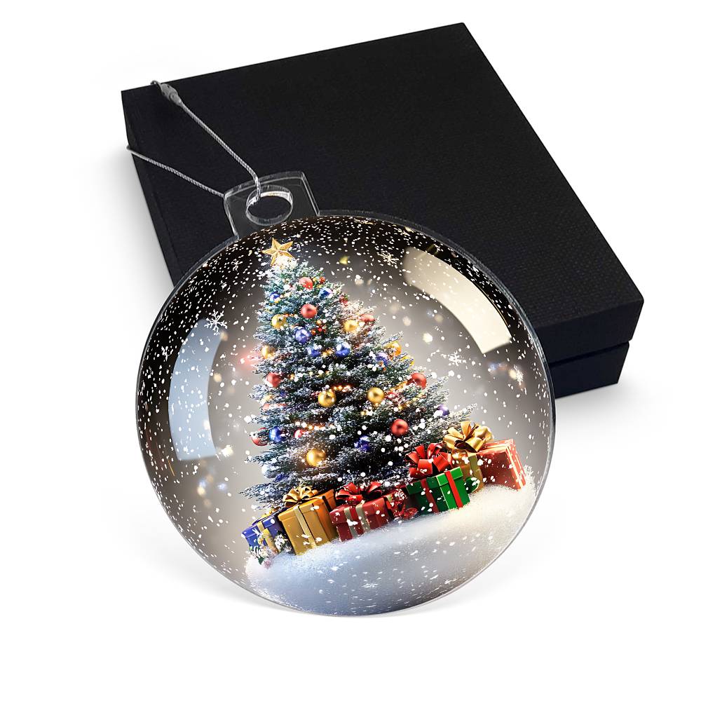 Globe 3D Christmas Acrylic Ornament