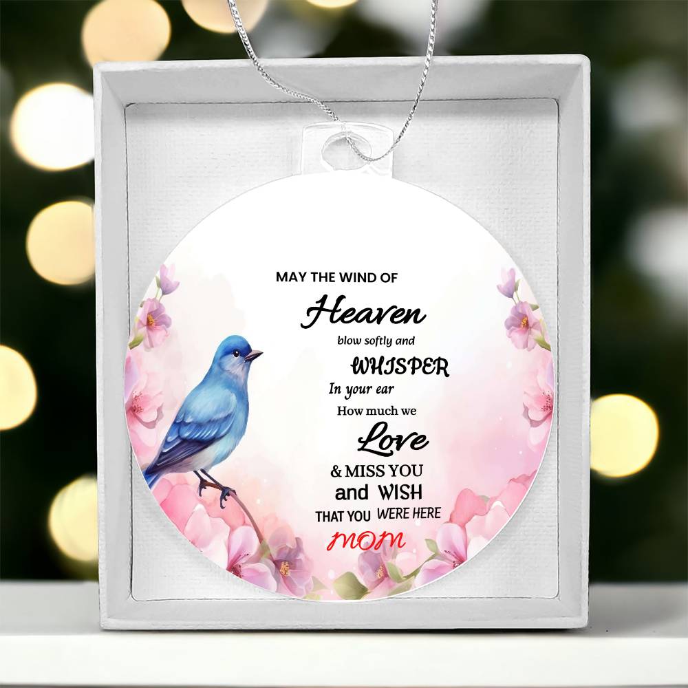 MOM in heaven Acrylic Ornament