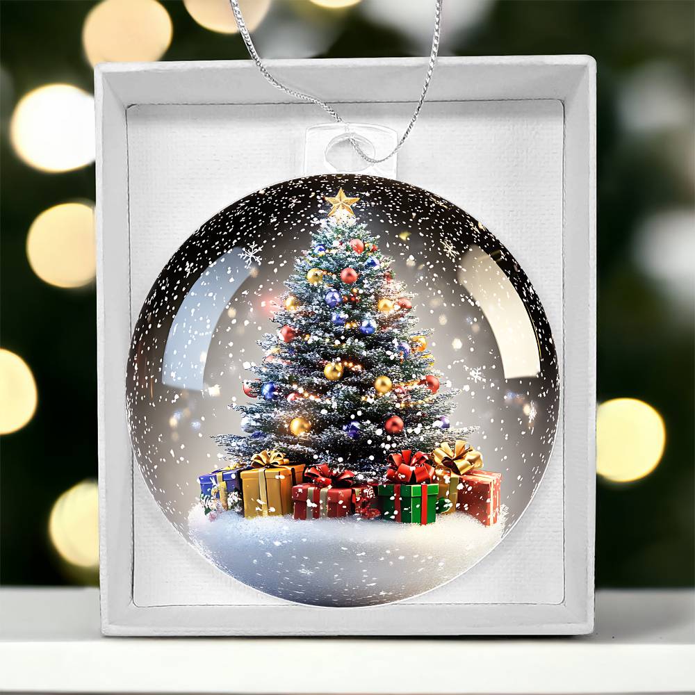 Globe 3D Christmas Acrylic Ornament