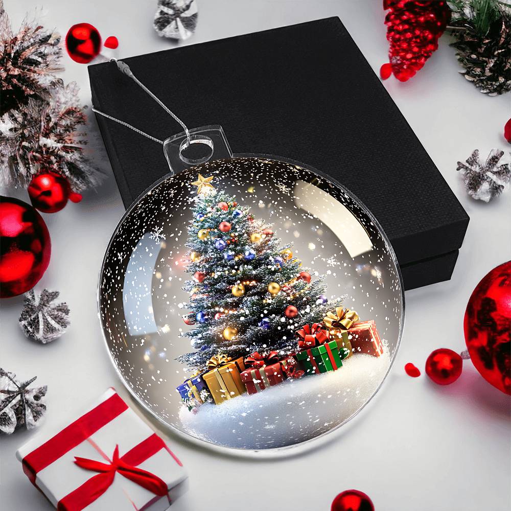 Globe 3D Christmas Acrylic Ornament