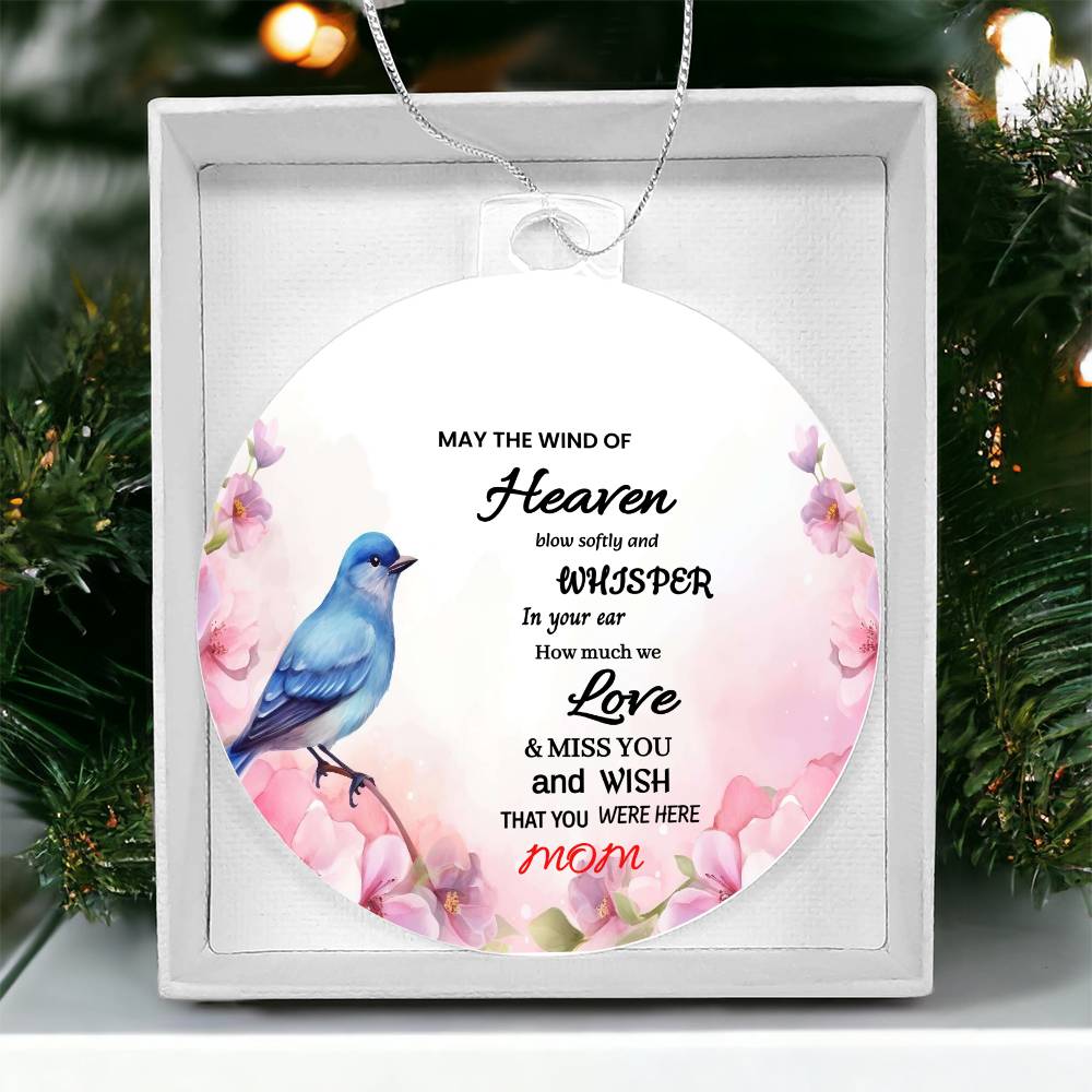 MOM in heaven Acrylic Ornament