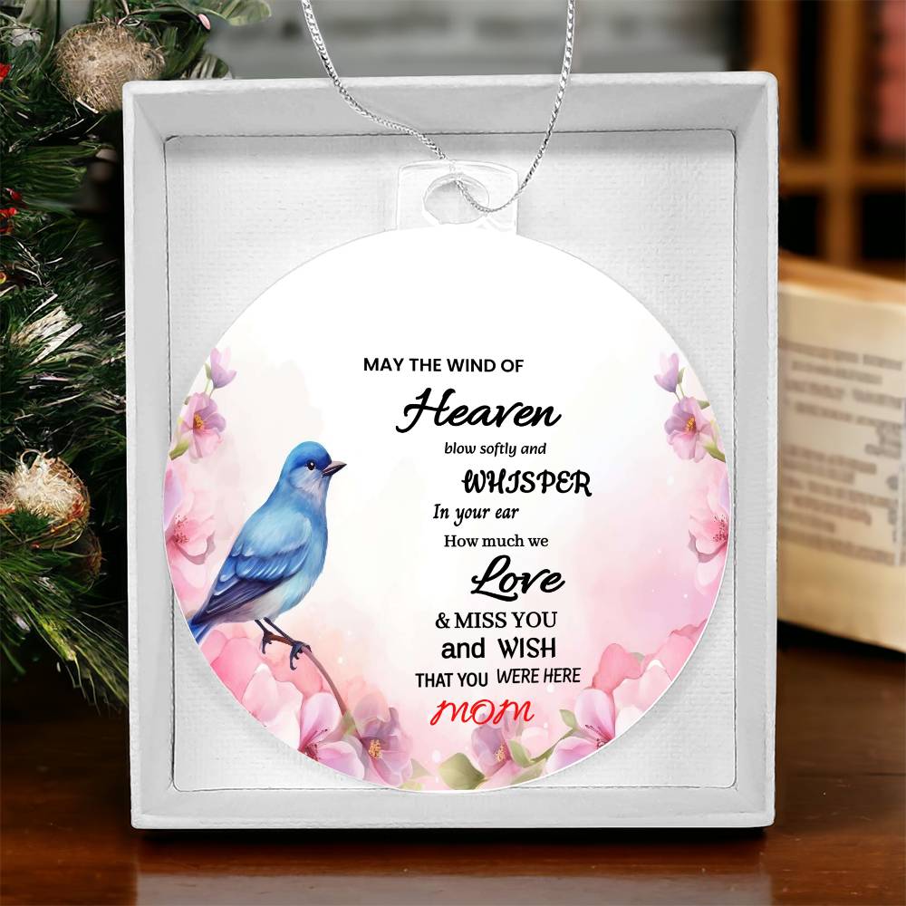 MOM in heaven Acrylic Ornament