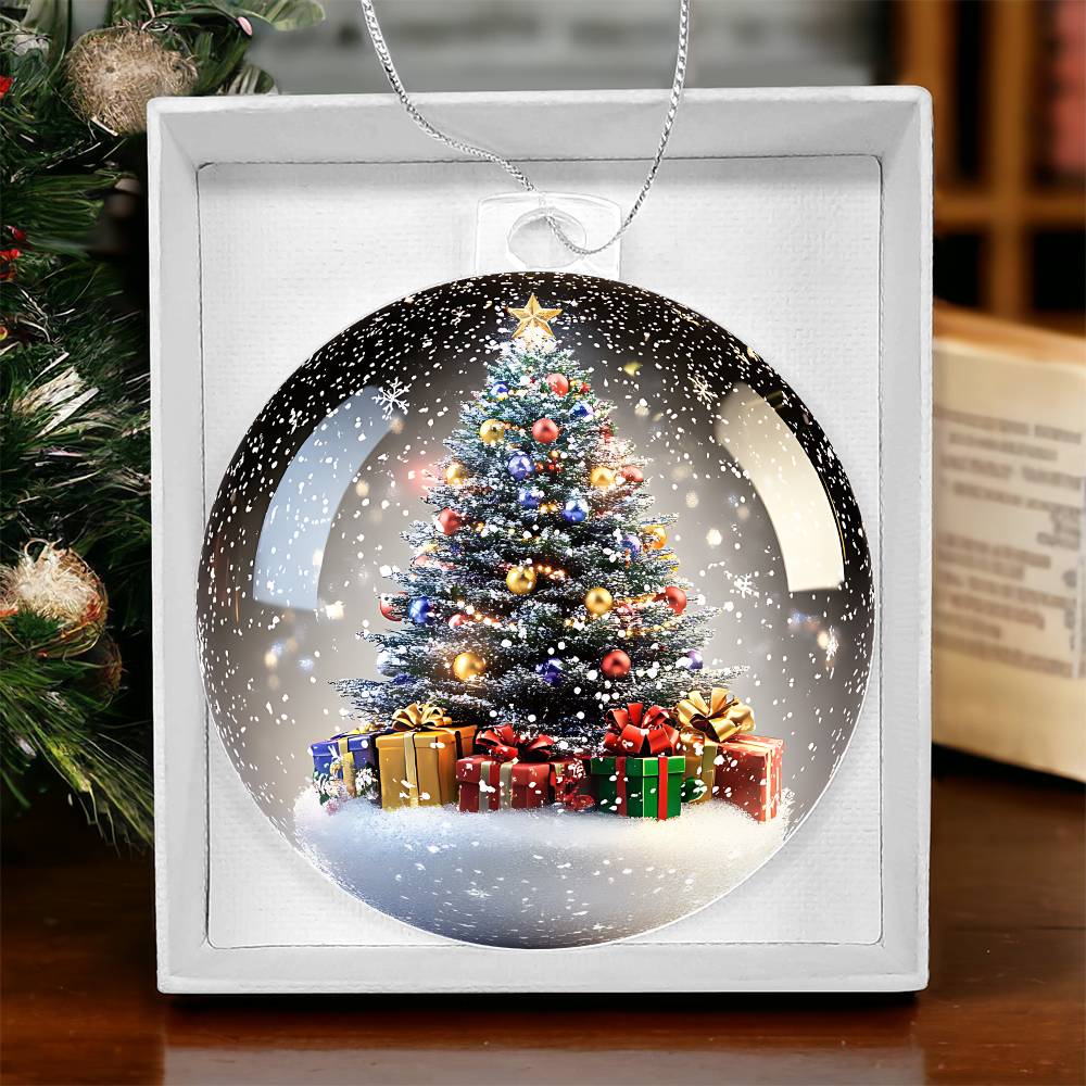 Globe 3D Christmas Acrylic Ornament