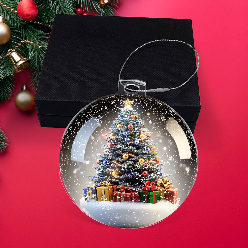 Globe 3D Christmas Acrylic Ornament