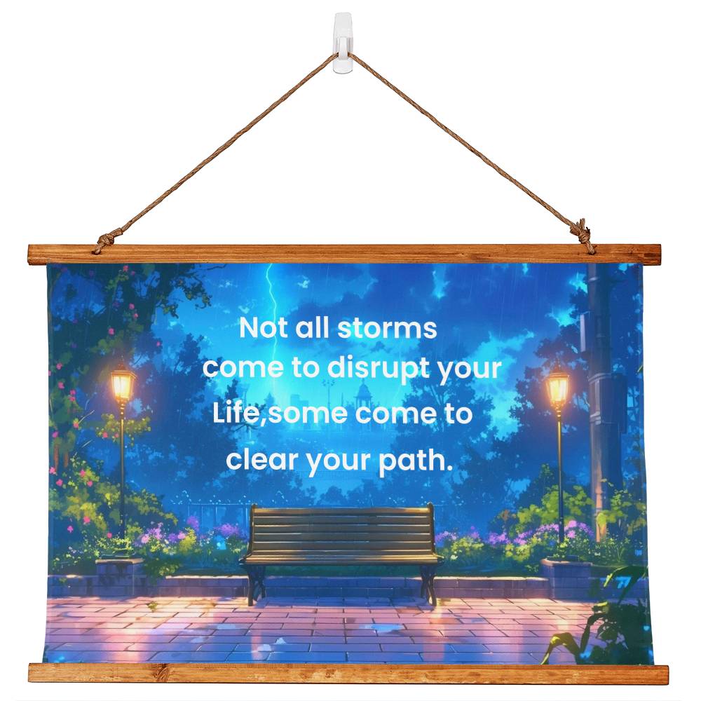 Wood Framed Wall Tapestry (Landscape) storm