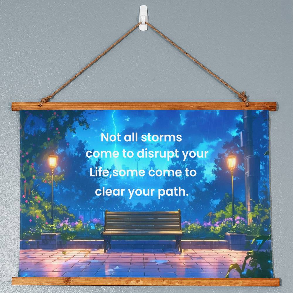 Wood Framed Wall Tapestry (Landscape) storm