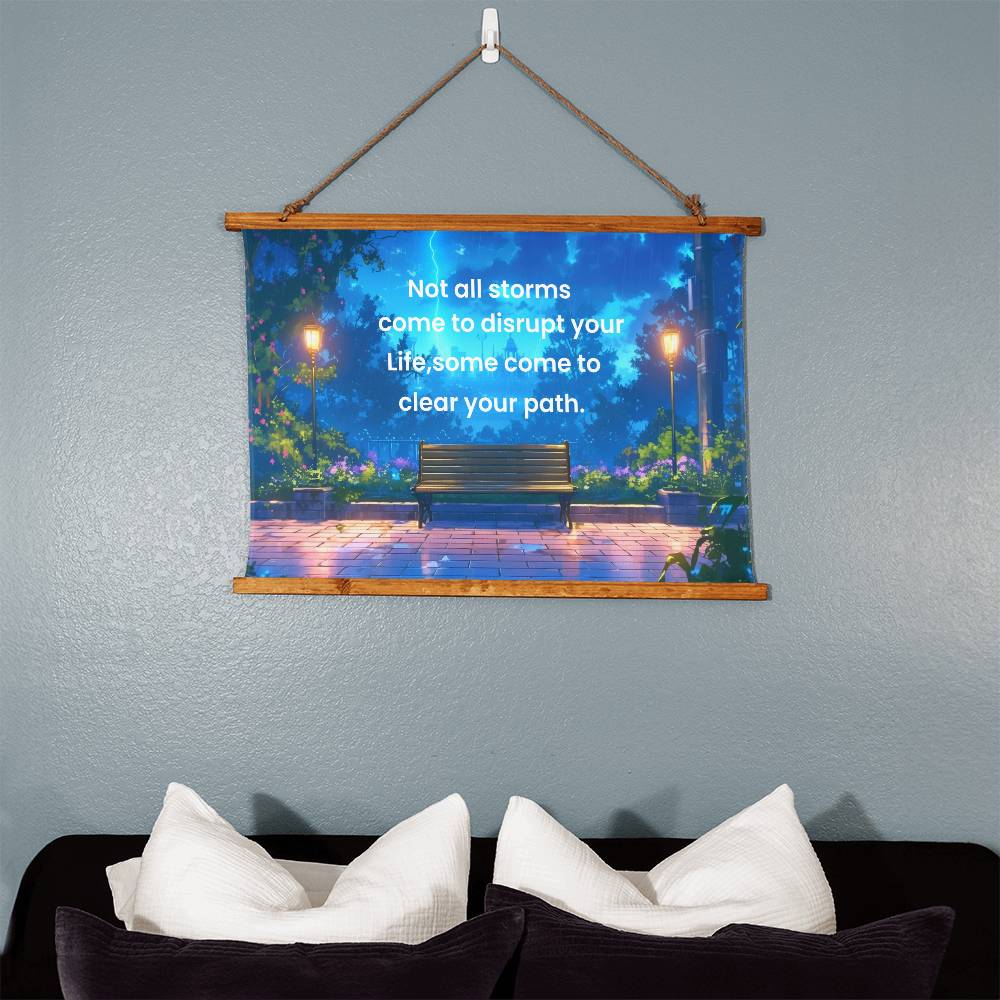 Wood Framed Wall Tapestry (Landscape) storm