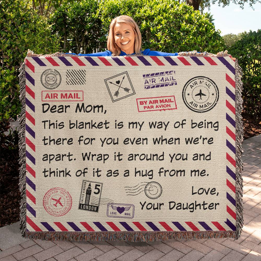 Dear Mom Heirloom Photo Woven Blanket