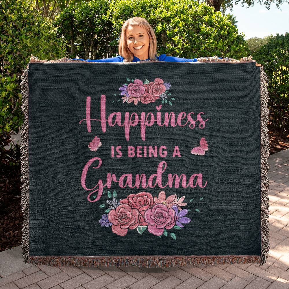 Grandma Heirloom Photo Woven Blanket